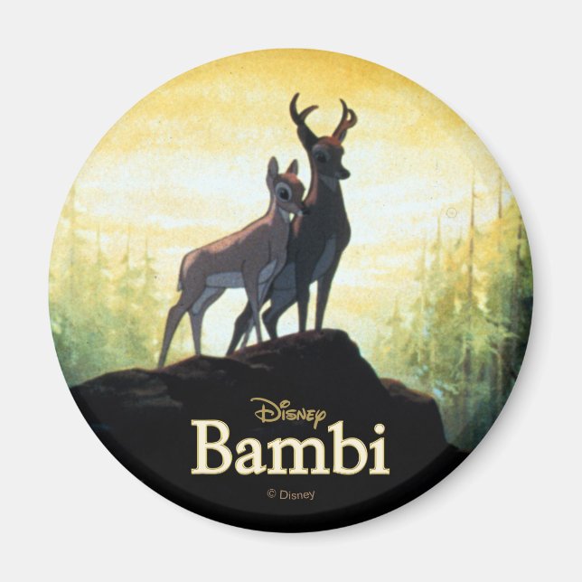 Bambi & Faline On Cliff Magnet (Front)