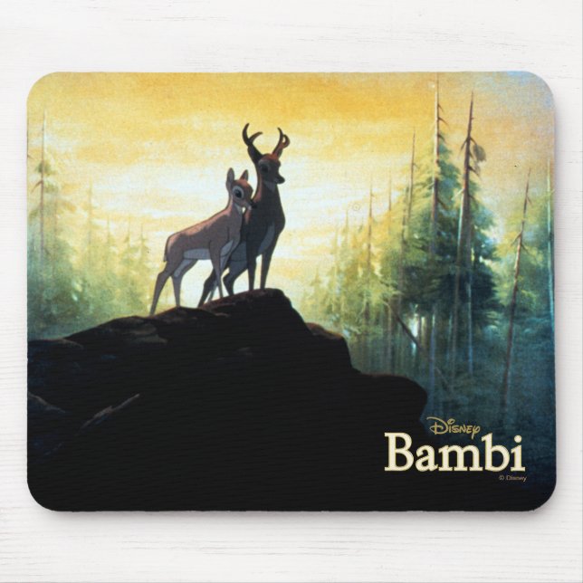 Bambi & Faline On Cliff Mouse Pad (Front)