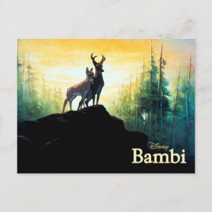 Bambi & Faline On Cliff Postcard