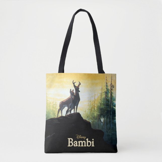 Bambi & Faline On Cliff Tote Bag (Front)