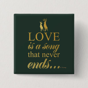 Bambi & Father "Love Is A Song That Never Ends" 2 Inch Square Button