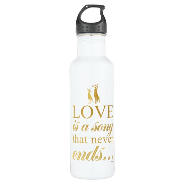 Bambi & Father "Love Is A Song That Never Ends" 710 Ml Water Bottle (Front)