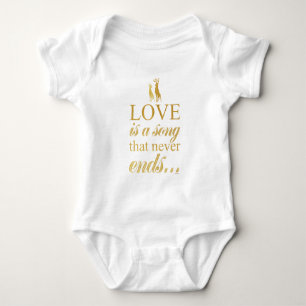 Bambi & Father "Love Is A Song That Never Ends" Baby Bodysuit