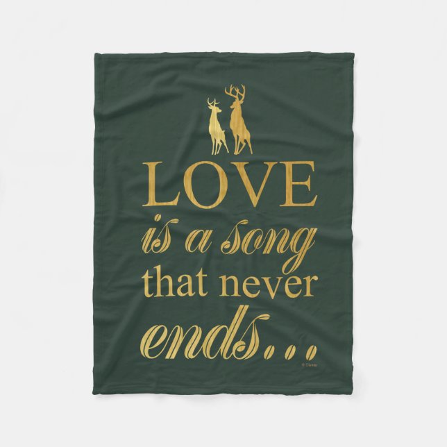 Bambi & Father "Love Is A Song That Never Ends" Fleece Blanket (Front)