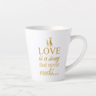 Bambi & Father "Love Is A Song That Never Ends" Latte Mug