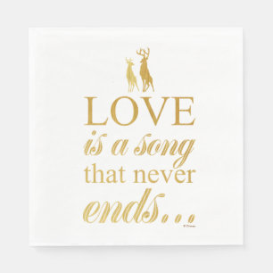 Bambi & Father "Love Is A Song That Never Ends" Napkin