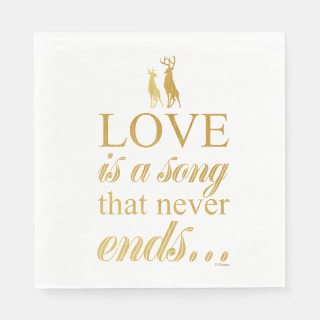 Bambi & Father "Love Is A Song That Never Ends" Napkin (Front)