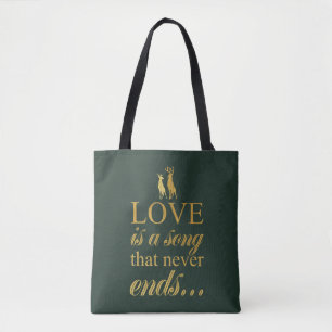 Bambi & Father "Love Is A Song That Never Ends" Tote Bag