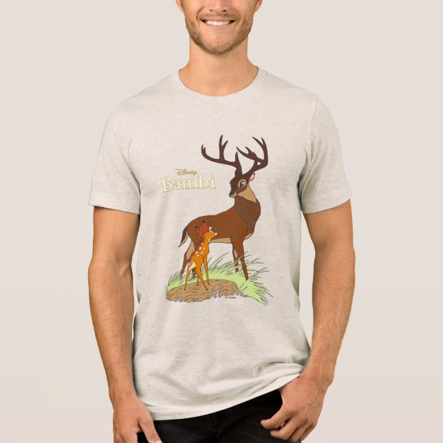 Bambi & Father Tri-Blend Shirt (Front)