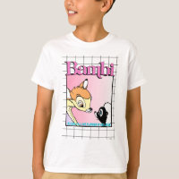 Bambi & Flower Retro Grid Graphic
