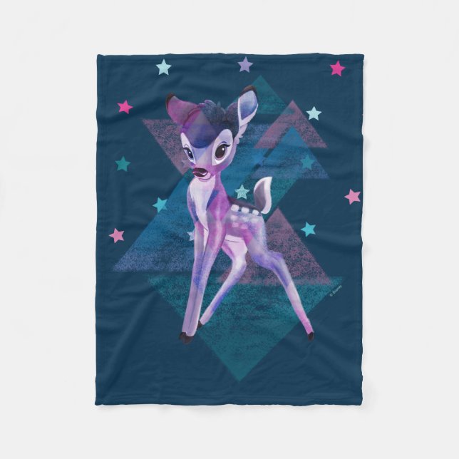 Bambi Geometric Aurora Graphic Fleece Blanket (Front)