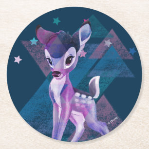 Bambi Geometric Aurora Graphic Round Paper Coaster