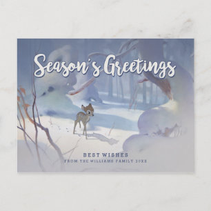 Bambi   Holiday Christmas Postcard