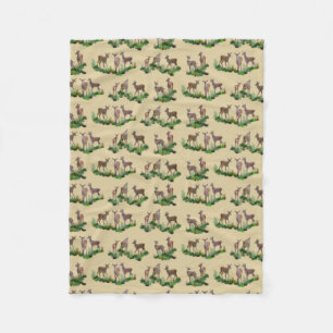 Bambi Meadow Fleece Blanket (Gold)