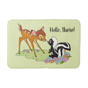 Bambi Meeting Flower Bath Mat