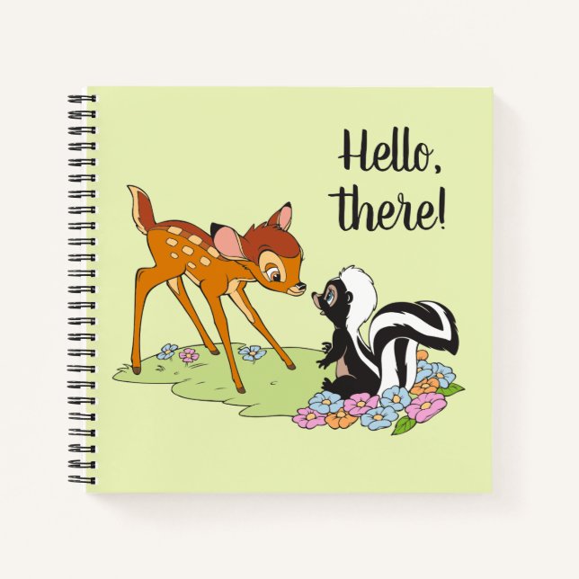 Bambi Meeting Flower Notebook (Front)