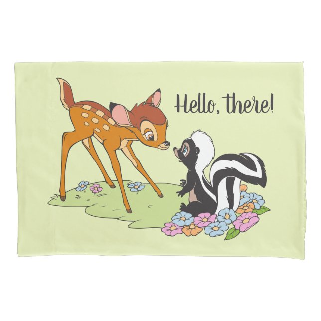 Bambi Meeting Flower Pillowcase (Front)