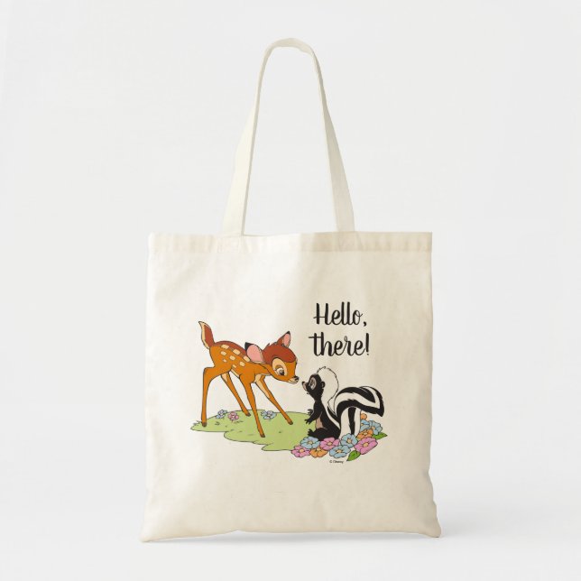 Bambi Meeting Flower Tote Bag (Front)