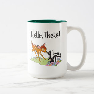Bambi Meeting Flower Two-Tone Coffee Mug