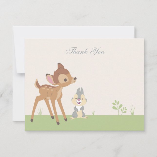Bambi | Merci du Baby shower neutre (Devant)