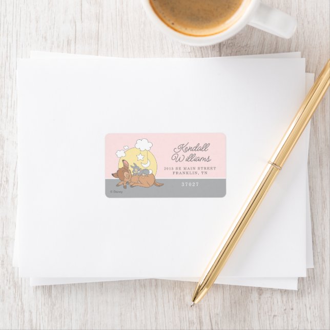 Bambi | Over the Moon Girl Baby Shower Label (Insitu)