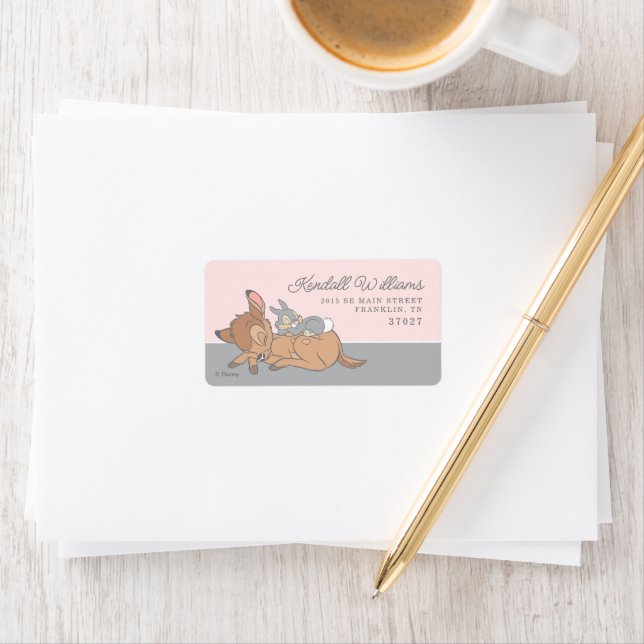 Bambi | Over the Moon Girl Baby Shower Label (Insitu)