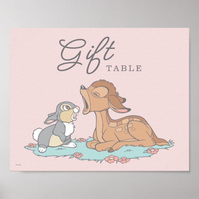Bambi | Over the Moon Girl Baby Shower Poster (Front)