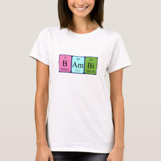 Bambi periodic table name shirt