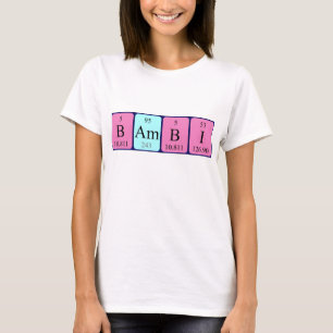 Bambi periodic table name shirt