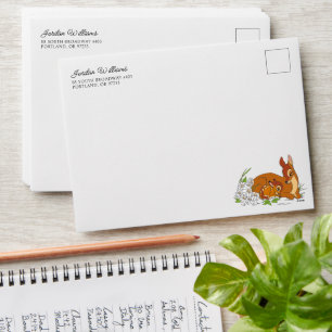 Bambi Resting With His Mother Envelope