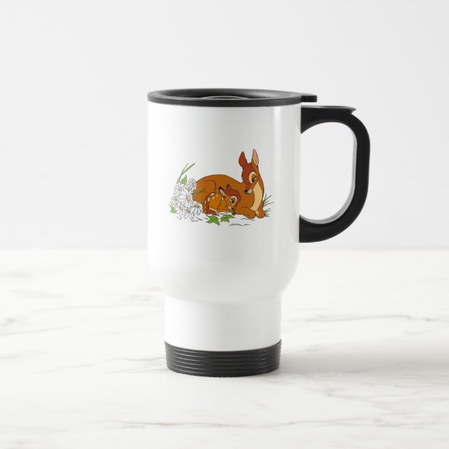 Bambi Resting With His Mother Travel Mug (Right)