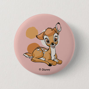 Bambi Sitting With A Smile 2 Inch Round Button