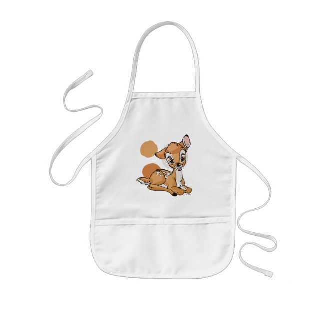 Bambi Sitting With A Smile Kids Apron (Front)