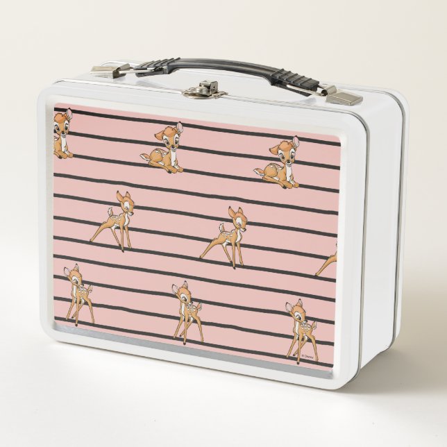 Bambi Sitting With A Smile Metal Lunch Box (Front)