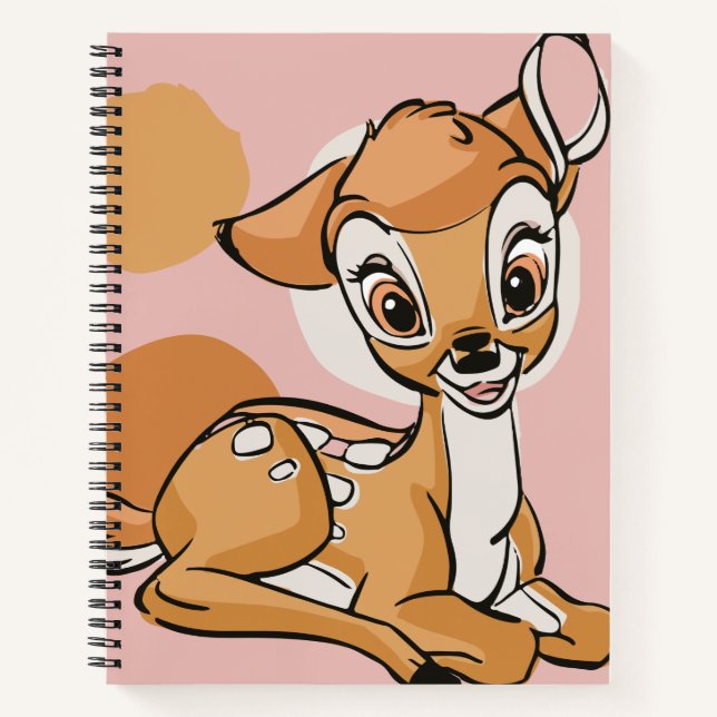 Bambi Sitting With A Smile Notebook (Front)