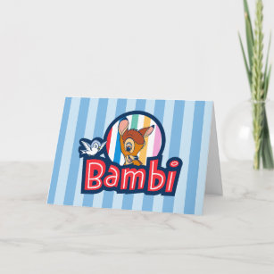 Bambi Striped Badge Card