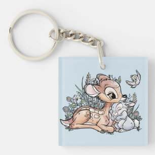 Bambi & Thumper Assis Dans Les Fleurs