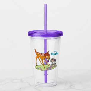 Bambi & Thumper Eating Clover Blossoms Acrylic Tumbler