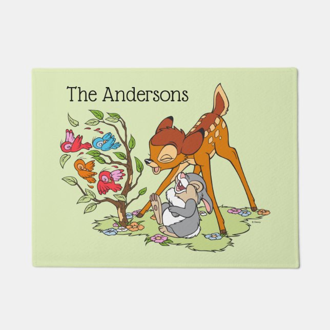 Bambi & Thumper Laughing At Birds Doormat (Front)