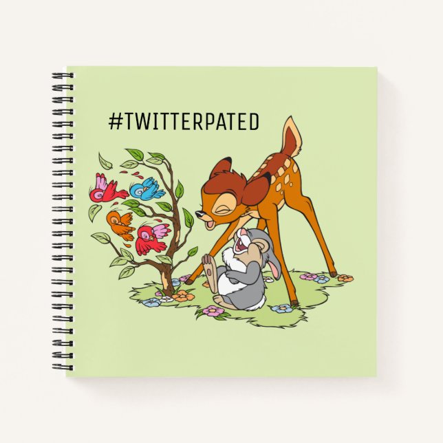 Bambi & Thumper Laughing At Birds Notebook (Front)