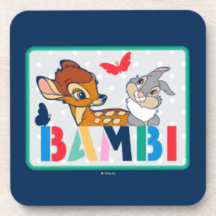 Bambi & Thumper Polka Dot Badge Coaster