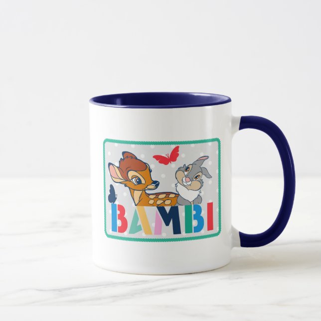 Bambi & Thumper Polka Dot Badge Mug (Right)