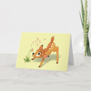 Bambi Watching Dandelion Seeds Fly Card