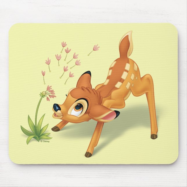 Bambi Watching Dandelion Seeds Fly Mouse Pad (Front)