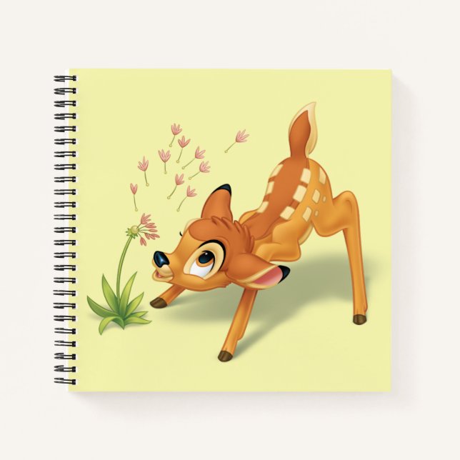 Bambi Watching Dandelion Seeds Fly Notebook (Front)