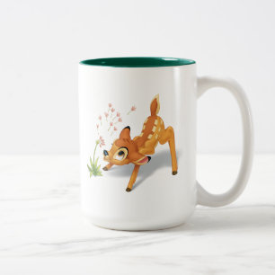 Bambi Watching Dandelion Seeds Fly Two-Tone Coffee Mug