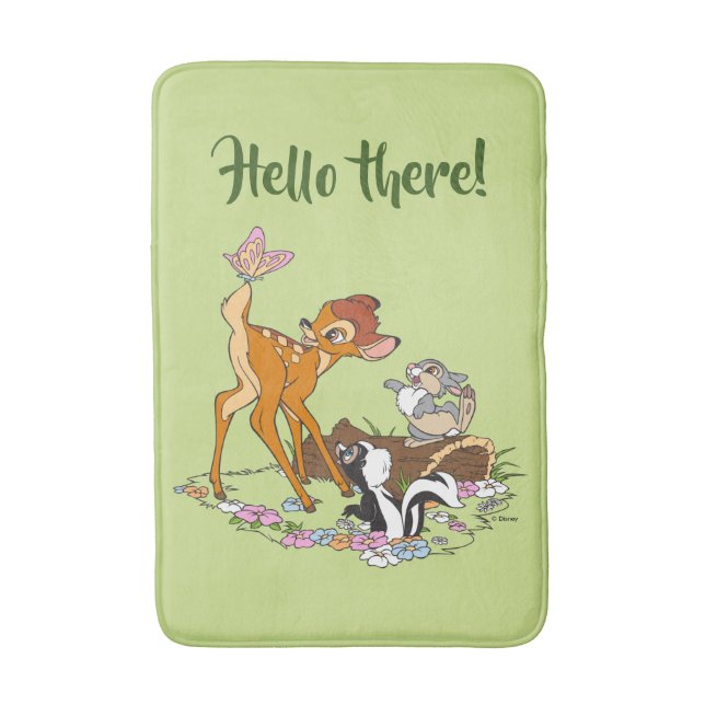Bambi With Butterfly On Tail Bath Mat (Front Vertical)
