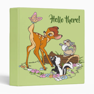Bambi With Butterfly On Tail Binder