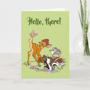 Bambi With Butterfly On Tail Card