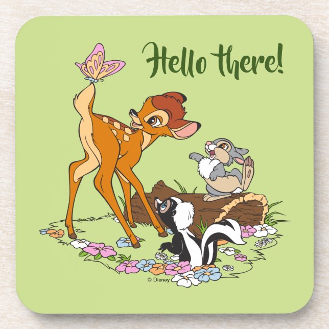 Bambi With Butterfly On Tail Coaster (Front)